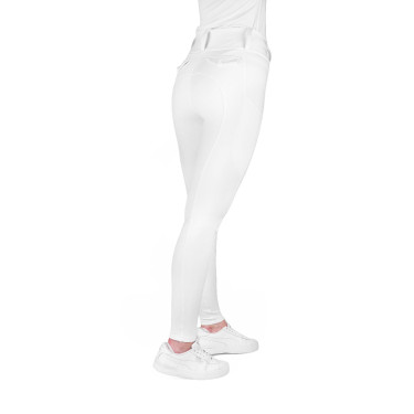 Legging com assento em silicone Equithème Alizé mulher Branco