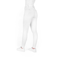Legging com assento em silicone Equithème Alizé mulher Branco