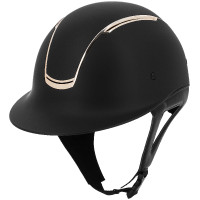 Capacete de pala larga Equithème Soazy Mate Rose gold Preto / ouro rosa