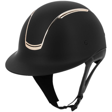 Capacete de pala larga Equithème Soazy Mate Rose gold Preto / ouro rosa Capacete de pala larga Equithème Soazy Mate Rose gold Preto / ouro rosa