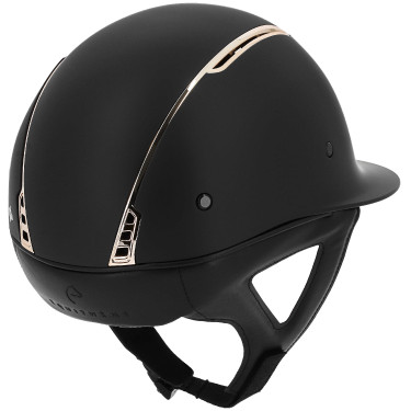 Capacete de pala larga Equithème Soazy Mate Rose gold Preto / ouro rosa Capacete de pala larga Equithème Soazy Mate Rose gold Preto / ouro rosa