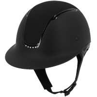 Capacete Equithème Soazy Fosco Crystal x 5 Preto / Strass