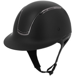 Capacete Equithème Soazy Mate Chrome preto Preto / cromado