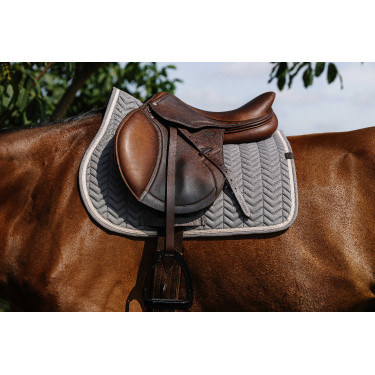 Manta de sela Equithème Softypop Cinza escuro Cinzento