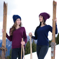 Pull col V Kimola Flags & Cup Bleu marine Pull col V Kimola Flags & Cup Bleu marine