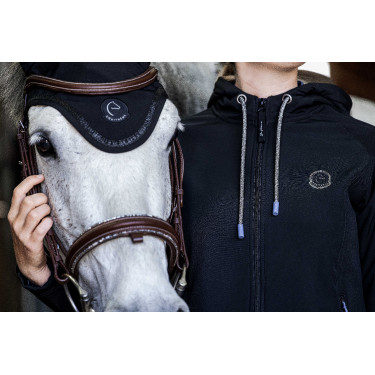 Casaco Softshell Je t’aime Equithème Victoria mulher Preto