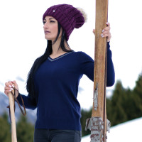 Pull col V Kimola Flags & Cup Bleu marine Pull col V Kimola Flags & Cup Bleu marine