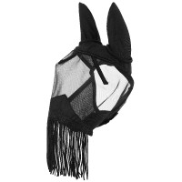 Máscara anti-moscas anti-UV Equithème com Franjas Preto
