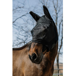 Máscara anti-moscas anti-UV Equithème Mesh Preto