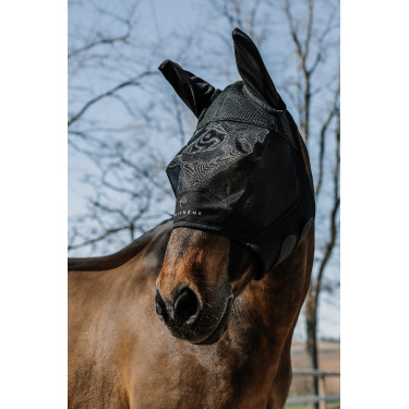 Máscara anti-moscas anti-UV Equithème Mesh Preto