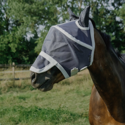 Máscara anti-moscas anti-UV Equithème Cerceau Marinho Azul-marinho