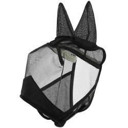 Máscara anti-moscas anti-UV Equithème 2 en 1 Preto Máscara anti-moscas anti-UV Equithème 2 en 1 Preto