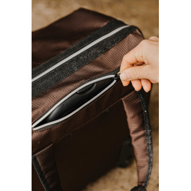 Saco de limpeza com rodas Equithème Castanho