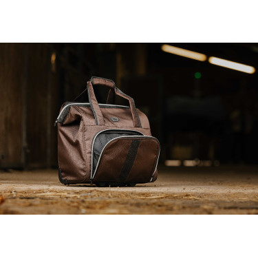 Saco de limpeza com rodas Equithème Castanho