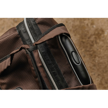 Saco de limpeza com rodas Equithème Castanho