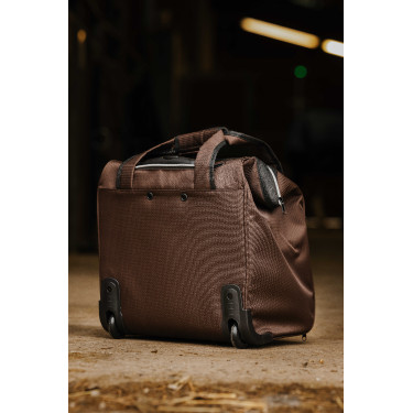 Saco de limpeza com rodas Equithème Castanho