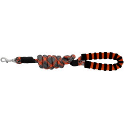 Correia para cão com pega EQUITHÈME - Haspen Preto / cabo laranja