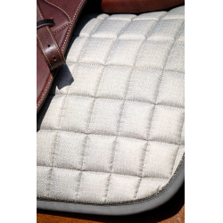 Almofada de sela Equithème Chic Cinza claro Cinzento Almofada de sela Equithème Chic Cinza claro Cinzento