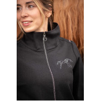 Casaco Pénélope Tweeny com strass Preto