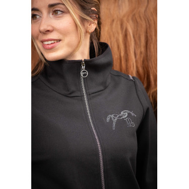 Casaco Pénélope Tweeny com strass Preto