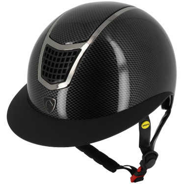 Capacete Equithème Airy LM Preto carbono brilhante