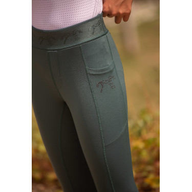 Calça Pull On Eden by Pénélope Delphe Verde escuro
