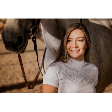 Pólo Equithème Funza de mangas curtas Branco Pólo Equithème Funza de mangas curtas Branco