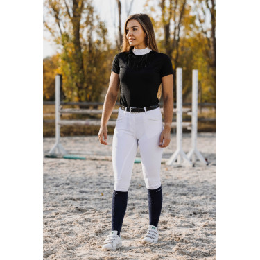 Pólo Equithème Funza de mangas curtas Azul-marinho