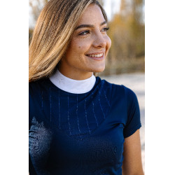 Pólo Equithème Funza de mangas curtas Azul-marinho