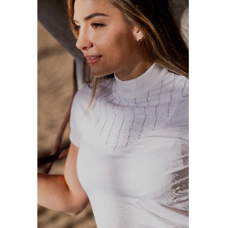 Pólo Equithème Funza de mangas curtas Branco Pólo Equithème Funza de mangas curtas Branco