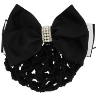 Rede para cabelo com pérolas Equithème Preto / branco