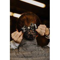 Rede para cabelo com pérolas Equithème Preto / branco