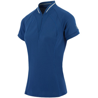 Pólo Equithème Elodie de mangas curtas Azul Mônaco