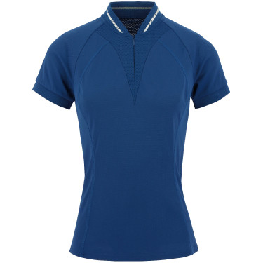 Pólo Equithème Elodie de mangas curtas Azul Mônaco
