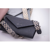 Phone Pocket Pénélope couro perfurado preto Phone Pocket Pénélope couro perfurado preto