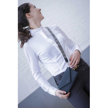 Phone Pocket Pénélope couro perfurado preto Phone Pocket Pénélope couro perfurado preto