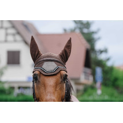 Boné antimosca Equithème Domino Cobre Castanho