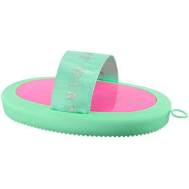 Escova Equithème Eu te amo Rosa fluorescente Escova Equithème Eu te amo Rosa fluorescente