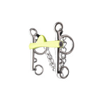 Mors pelham Metalab Flexi Soft meia-lua hastes longas Verde