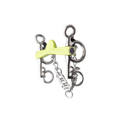 Freio pelham Metalab Flexi Soft meia-lua hastes curtas Verde