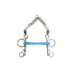 Mors pelham Metalab Flexi reto hastes longas Azul