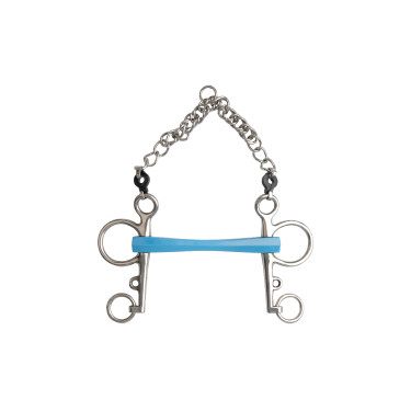 Mors pelham Metalab Flexi reto hastes longas Azul