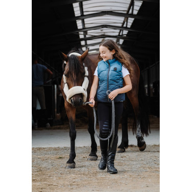 Colete acolchoado sem mangas Equithème Lina infantil Turquesa Azul Colete acolchoado sem mangas Equithème Lina infantil Turquesa Azul