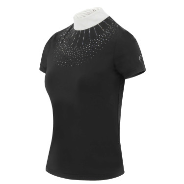 Polo Equithème London de mangas curtas Preto