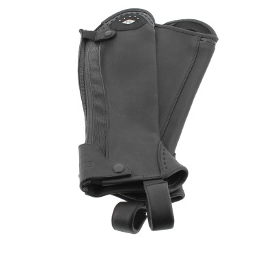 Mini-chaps Pénélope Prisca couro Preto