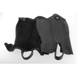 Mini-chaps Pénélope Prisca couro Preto