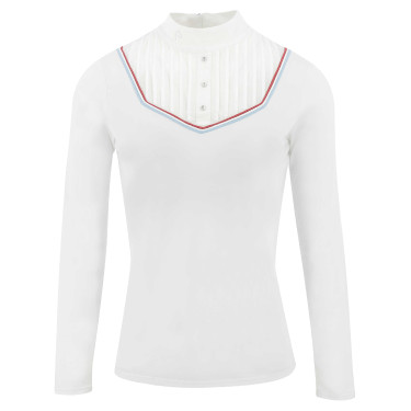 Polo Equithème Cabourg lange mouwen Branco
