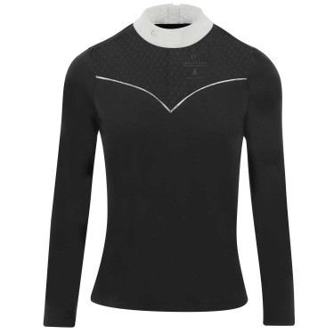 Polo Equithème Valencia de manga comprida Preto Polo Equithème Valencia de manga comprida Preto