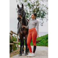 Calça Equithème Brigitte com fundo de silicone Branco