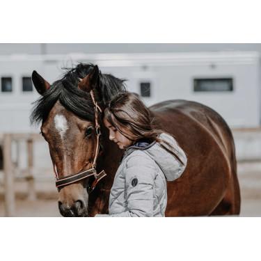 Gewatteerde jas Equithème Lara kind Cinza mesclado Cinzento Gewatteerde jas Equithème Lara kind Cinza mesclado Cinzento